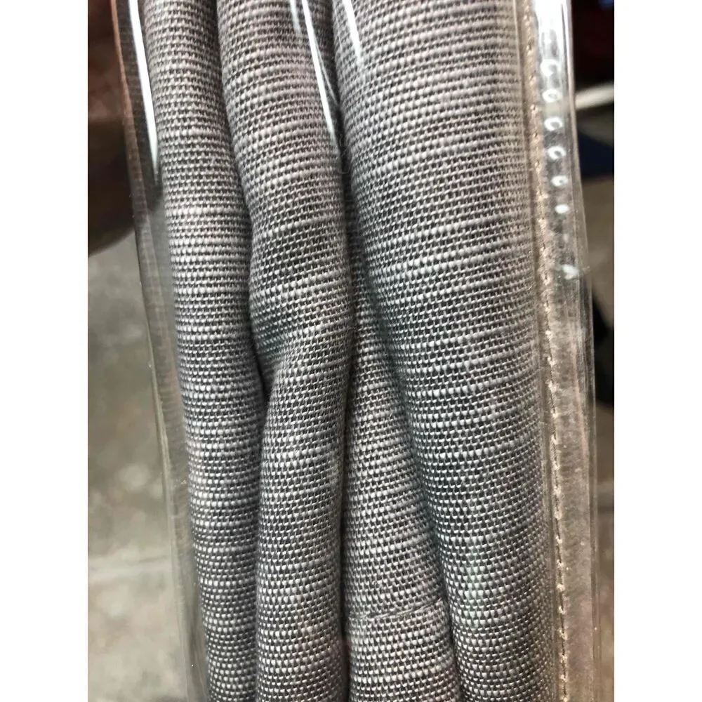 NWT Allen + Roth Dark Gray Linen Look Back Tab Panel 42X84